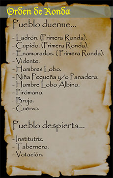 orden de ronda mientras duermen